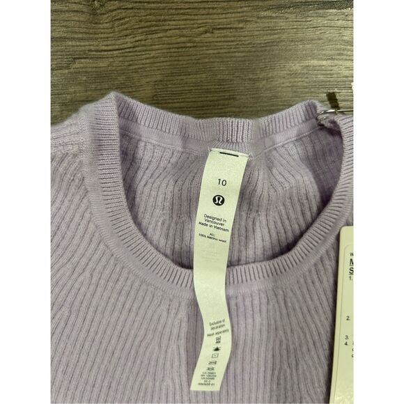 Lululemon Sweaters  Merino Wool Long Sleeve Light Sweater Sz 10 - Picture 3 of 5